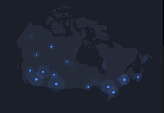 Canada VPN Map